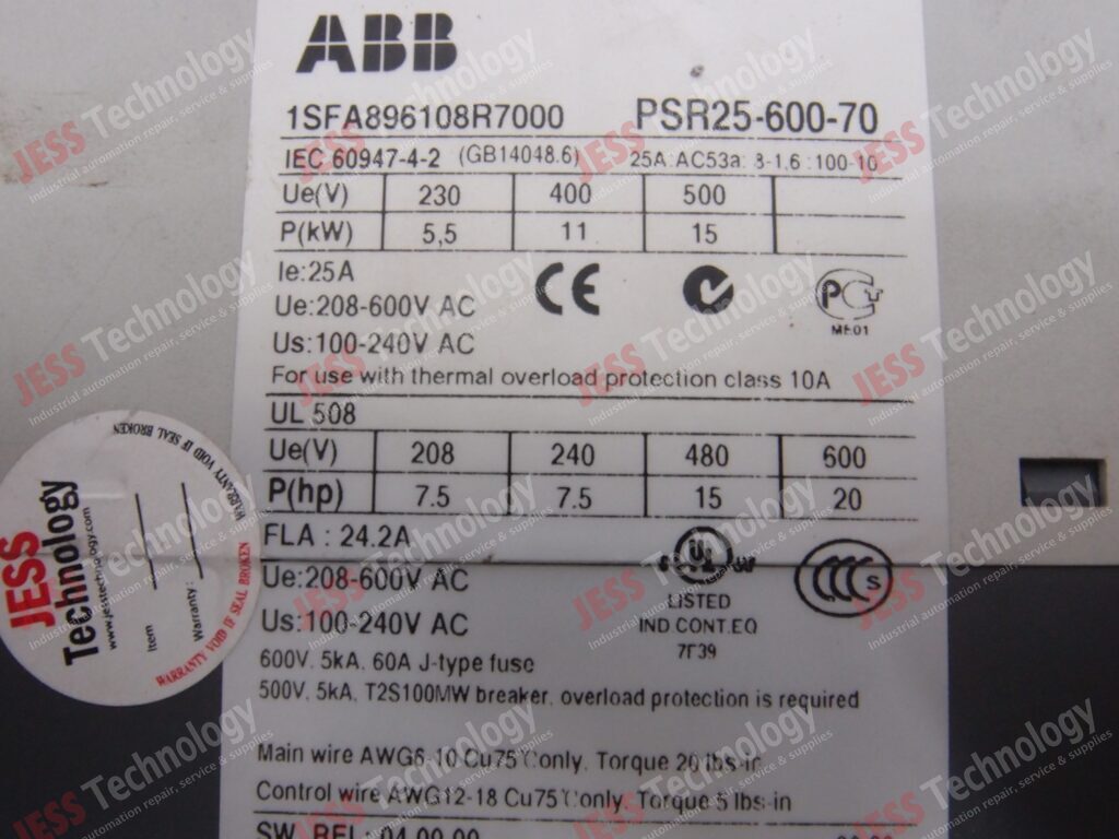 Image #1 of Repair ABB PSR25-600-70 ABB SOFT STARTER 1SFA896108R7000 in Malaysia, Singapore, Thailand, Indonesia