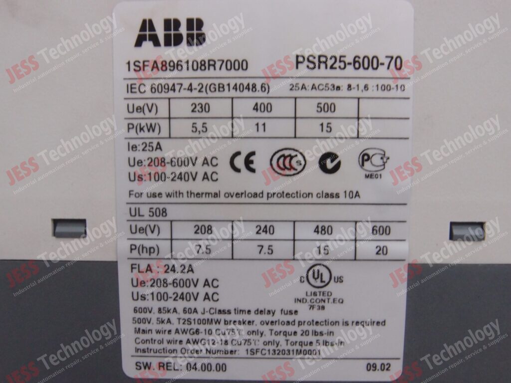 Image #1 of Repair ABB PSR25-600-70 ABB SOFT STARTER 1SFA896108R7000 in Malaysia, Singapore, Thailand, Indonesia