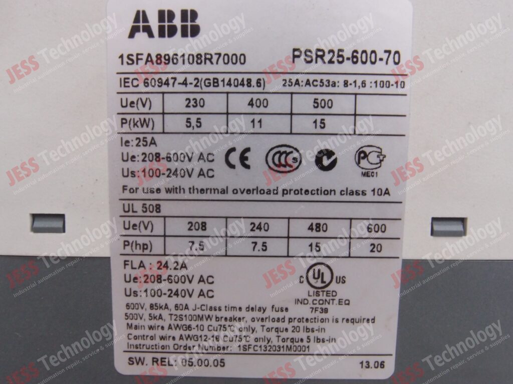 Image #1 of Repair ABB PSR25-600-70 ABB SOFT STARTER 1SFA896108R7000 in Malaysia, Singapore, Thailand, Indonesia