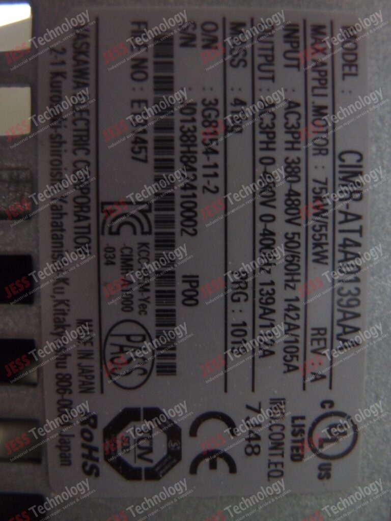 Image #2 of Repair YASKAWA CIMR-AT4A0139AAA Yaskawa A1000 J0138H842410002 in Malaysia, Singapore, Thailand, Indonesia