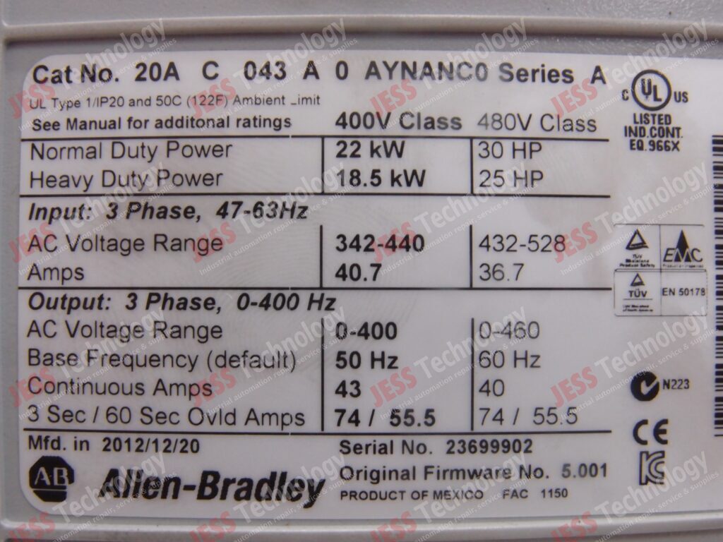 Image #1 of Repair ALLEN BRADLEY PWERFLEX 70 Allen Bradley Powerflex 70 23699902 in Malaysia, Singapore, Thailand, Indonesia