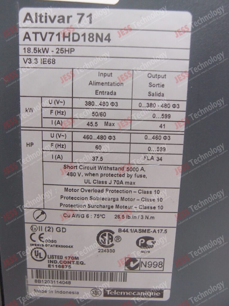 Image #1 of Repair SCHNEIDER ELECTRIC ATV71HD18N4 Schneider inverter with keypad 8B1203114048 in Malaysia, Singapore, Thailand, Indonesia