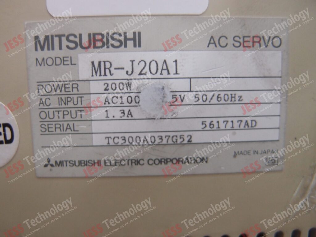 Image #1 of Repair MITSUBISHI MR-J20A1 Mitsubishi Ac Servo 561928AD in Malaysia, Singapore, Thailand, Indonesia