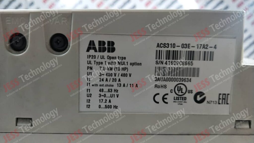 Image #3 of Repair ABB INVERTER ACS310-03E-17A2-4 3-PHASE INVERTER, MODEL NO: ACS310-03E-17A2-4, SERIAL NO: 41609C8665 41609C8665 in Malaysia, Singapore, Thailand, Indonesia