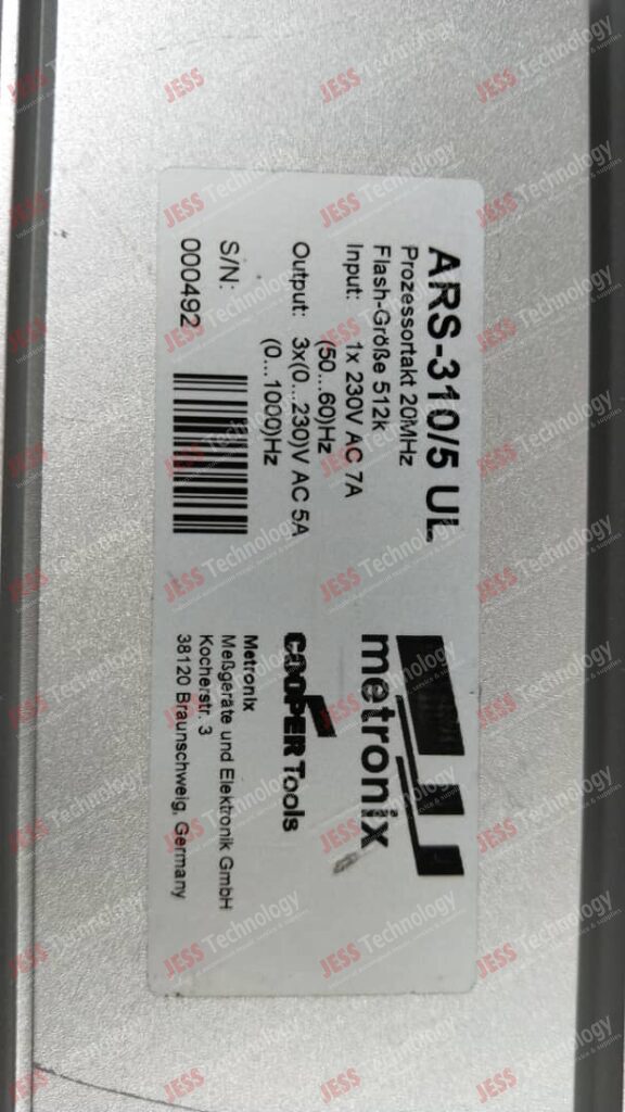 Image #3 of Repair - ARS-310/5 UL SERVO DRIVE, MODEL NO: ARS-310/5 UL, SERIAL NO: 000492 000492 in Malaysia, Singapore, Thailand, Indonesia