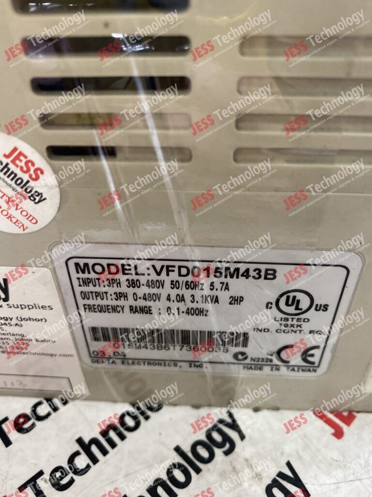 Image #3 of Repair DELTA VFD015M43B Brand: Delta Inverter Model: VFD015M43B S/N: 015M43B6T7360036 015M43B6T7360036 in Malaysia, Singapore, Thailand, Indonesia