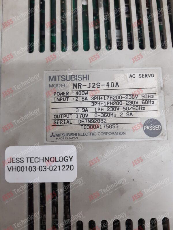 Image #2 of Repair MITSUBISHI MR-J2S-40A Mitsubishi AC Servo D67N92082 in Malaysia, Singapore, Thailand, Indonesia