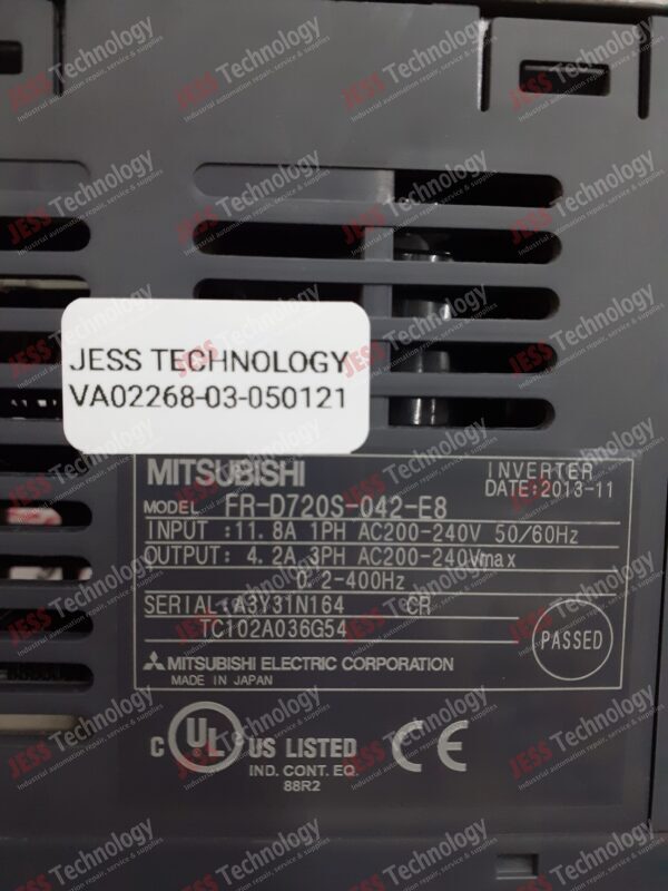 Image #2 of Repair MITSUBISHI INVERTER FR-D720S-042-E8 Mitsubishi inverter A3Y31N164 in Malaysia, Singapore, Thailand, Indonesia