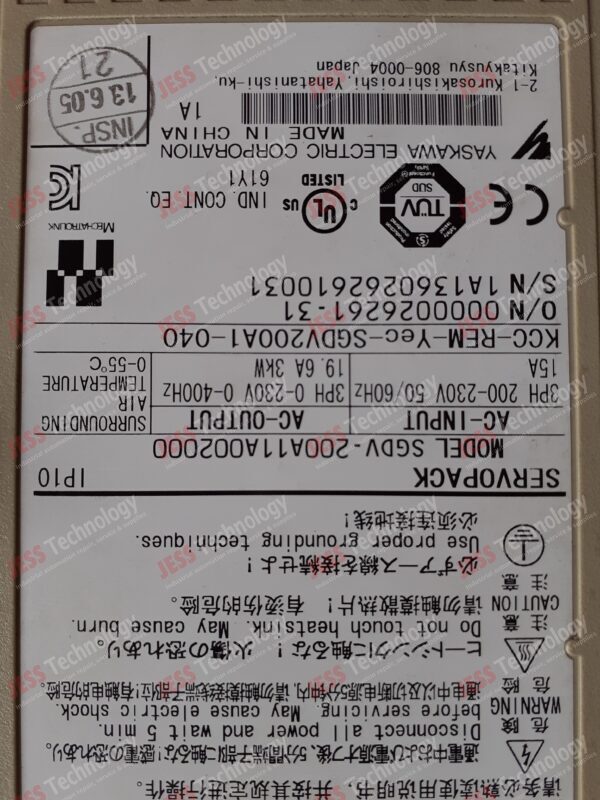 Image #4 of Repair YASKAWA SERVOPACK 3KW SGDV-200A002000 Yaskawa servopack 3KW Model no SGDV-200A002000 SERIAL NO 1A1360262610031 1A1360262610031 in Malaysia, Singapore, Thailand, Indonesia