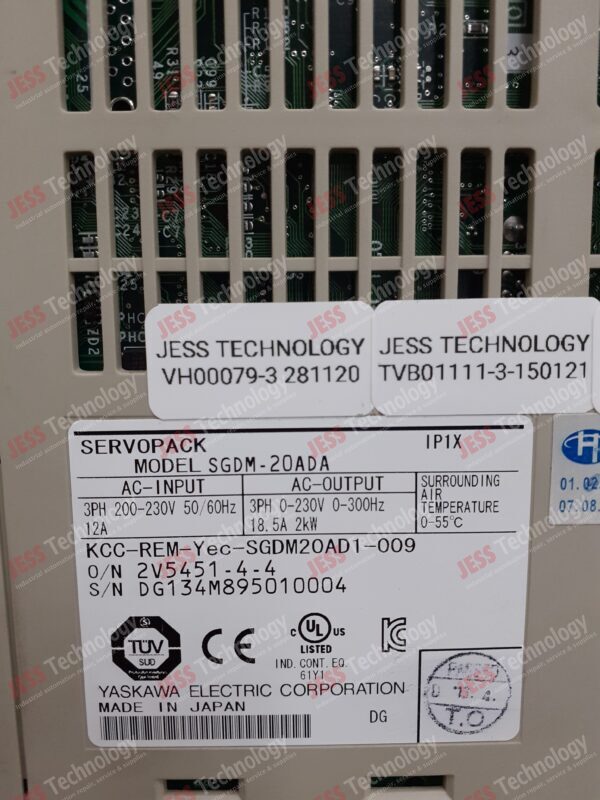 Image #2 of Repair YASKAWA SERVOPACK SGDM-20ADA yaskawa servopack DG134M895010004 in Malaysia, Singapore, Thailand, Indonesia
