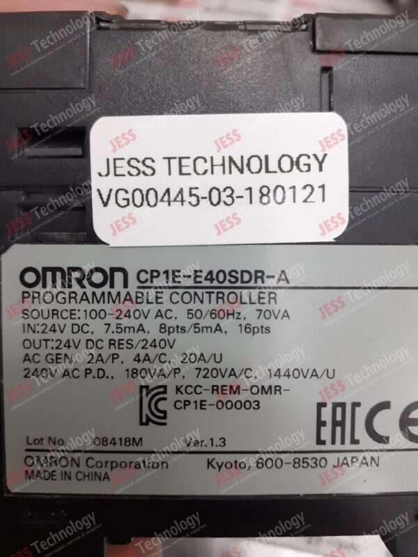 Image #2 of Repair OMRON PROGRAMMABLE CONTROLLER CP1E-E40SDR-A Omron PLC 08418M in Malaysia, Singapore, Thailand, Indonesia