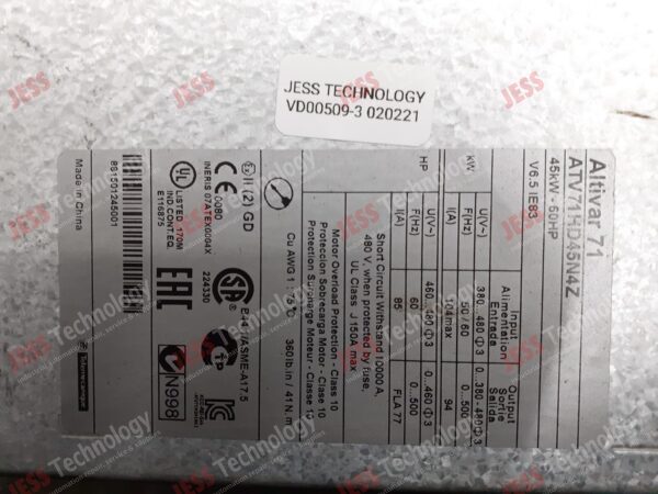 Image #2 of Repair SCHNEIDER ATV71HD45NAZ Scheider inverter 881501245001 in Malaysia, Singapore, Thailand, Indonesia