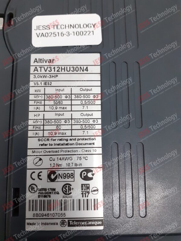 Image #2 of Repair SCHNEIDER ELECTRIC ATV312HU30N4 SCHNEIDER INVERTER 8B0946107055 in Malaysia, Singapore, Thailand, Indonesia