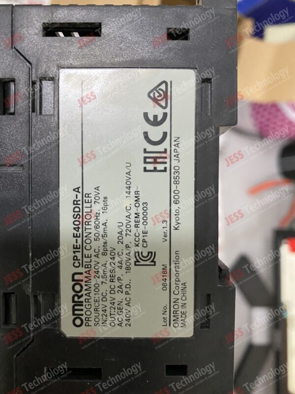 Image #4 of Repair OMRON PROGRAMMABLE CONTROLLER CP1E-E40SDR-A Omron PLC 08418M in Malaysia, Singapore, Thailand, Indonesia
